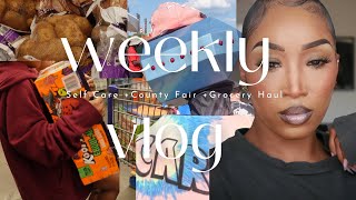 Fall Vlog Grocery haul  County Fair Solo SelfCare Vlogtober [upl. by Kingston]