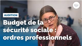 Budget de la sécurité sociale  ordres professionnels [upl. by Notrem]