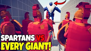 TABS Spartan Shield Wall vs EVERY GIANT  Totally Accurate Battle Simulator [upl. by Parhe556]