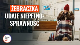 Żebraczka udaje niepełnosprawność  DramatizeMePolska [upl. by Anawal]