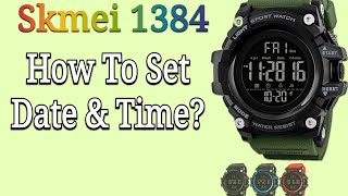 Skmei 1384 Watch Time Settings Manual [upl. by Broadbent678]