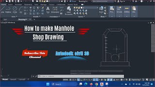 How to create Manhole shop Drawing in AutoCAD autocadcivil3d autodeskcivil3d [upl. by Migeon]