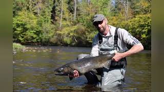 He successfully landed a large salmon in Salmon River NY [upl. by Surazal]