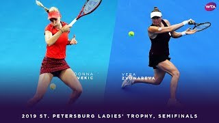 Donna Vekic vs Vera Zvonareva  2019 St Petersburg Ladies Trophy Semifinal  WTA Highlights [upl. by Ellehsal393]