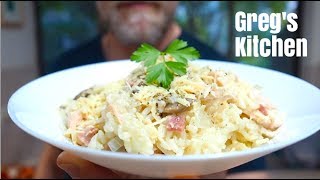 HOW TO MAKE RISOTTO  Slow Cooker Chicken and Mushroom  Gregs Kitchen [upl. by Devonna651]