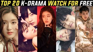 Top 20 Korean Drama in Hindi dubbed available for Free [upl. by Atinrahc]