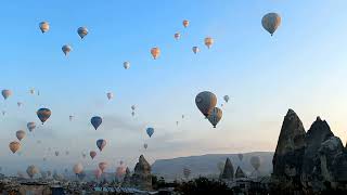 Mornings in Cappadocia hot air balloons flying in Göreme [upl. by Irik]