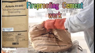 How to Apply Fire Proofing Cement on Steel Structures Material Applying Process  KSA [upl. by Zhang]