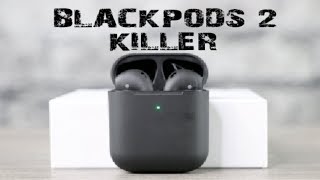 BlackPods Killer TWS i200 Matte Black wireless earbuds Better then BlackPods at half the price [upl. by Ahsenar]