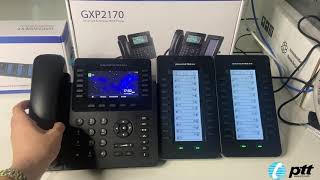 วิธีใช้งานเครื่องโทรศัพท์ Grandstream GXP 2170  how to use a Grandstream IP Phone GXP 2170 [upl. by Eednyl]