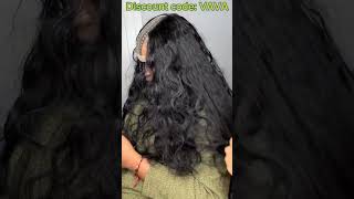 Middle Part Sewins  Leave Out Tutorial Using Body Wave Human Hair [upl. by Dric]