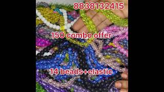 150 rs combo offer14 beads  elastic combo offer beads combo offer beeshvi art [upl. by Queena]