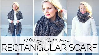 11 Ways To Wear a Rectangular Scarf  BusbeeStyle com [upl. by Locin]