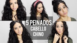 5 PEINADOS FÁCILES PARA CABELLO ONDULADO [upl. by Sirromal]