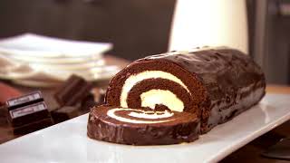 Chocolate Cake Roll Recipe [upl. by Llewellyn]