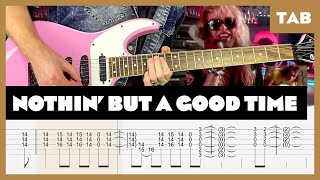 Poison  Nothin’ But a Good Time 12 step Down  Guitar Tab  Lesson  Cover  Tutorial [upl. by Fleta268]