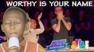 Golden Buzzer WORTHY IS YOURNAME SINGER WOWS SIMON JURY AND HOWEI  AGT 2024 [upl. by Kevon]