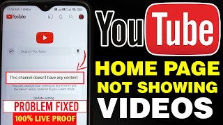 YouTube Homepage Not Showing Videos Problem How To Resolve Issue Ahsan Tech Guru [upl. by Barr840]