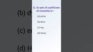 SI unit of viscosity shorts youtubeshorts ll mechanical fluids ll class 11th [upl. by Harrad681]