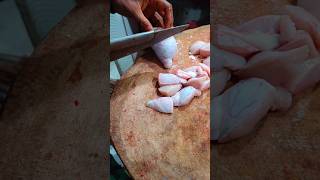 Mutton testicle cutting for fry muttonnepal [upl. by Korella]