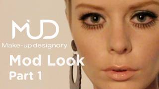 1960s Twiggy Makeup Tutorial  Part 1 [upl. by Nudd]