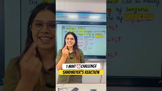 1 minute challenge  name reaction  sandmeyer reaction class 12 chemistry chemistrybysalonisingh [upl. by Artur]