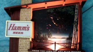 Hamms Beer Bar Sign Neon Light Party in the Sky Glass Twinkle Star [upl. by Oniuqa]