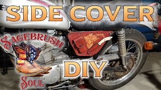 Motorcycle DIY Side Covers motorcyclerestoration Honda Customleather [upl. by Greenstein]