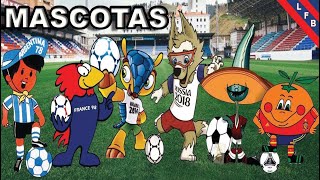 LAS MASCOTAS DE TODOS LOS MUNDIALES DE FÚTBOL 1930  2022 [upl. by Stulin609]