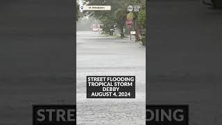 Tropical Storm Debby caused street flooding in St Pete Beach [upl. by Ellenad]