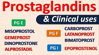 Prostaglandins and their clinical uses [upl. by Anabahs]