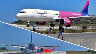 REJECTED TAKEOFF at Skiathos  Wizz Air Airbus A321neo with ATC Audio  2x Jetblast amp Takeoff 4K [upl. by Gentry]