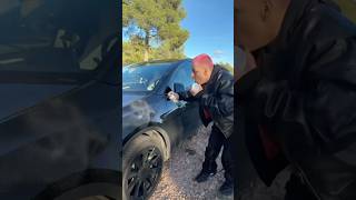 Ricardo Prank Benoit Chevalier avec de la Neige sur sa Tesla ❄️😂 [upl. by Pelletier588]