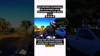 DELİ MOTORCU AYNA KIRMA 💀😂 MOTOR MOTOVLOG MOTORCYCLE BİKER MOTO MOTOGP MOTORSİKLET [upl. by Alioz]