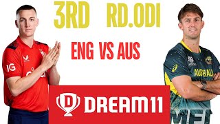 ENGvsAUS3rdODIDream11AnalysisEnglandvsAustraliaDream11Prediction dreamAnuragDwivedi [upl. by Brindle898]