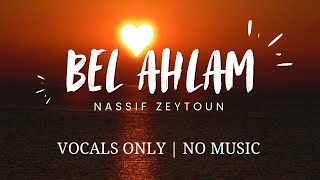 Nassif Zeytoun  Bel Ahlam ناصيف زيتون  بالأحلام Vocals only  Sped Up [upl. by Burrus]