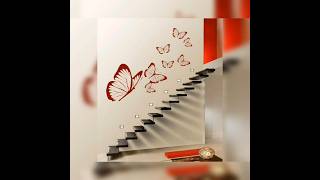 Staircase wall painting ideas wallpainting shorts [upl. by Clippard]