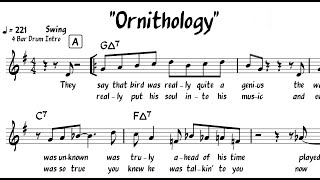 quotOrnithologyquot  Charlie Parker  with LyricsWords on Melody amp Solo by Anthony Proveaux [upl. by Namaj]