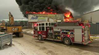 1 of Iqaluits 2 grocery stores on fire [upl. by Akeinahs]