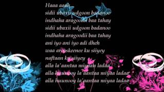 Kaltuun Bacado Alam Dheh Lyrics Best Somali Wedding Song [upl. by Ethban545]