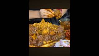 Mutton khima khorma with biryani and puri mukbang indiafoodeatingshow eatingshow foodchallenge [upl. by Zeiger]