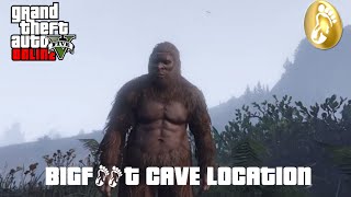 GTA V Online  Bigfoot Cave  Chiliad Mountain State Wilderness  Easter Egg [upl. by Jolda]