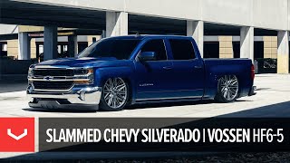 Slammed Chevy Silverado  Vossen HF65 [upl. by Sidon810]