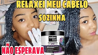 RELAXEI MEU CABELO CRESPO SOZINHA [upl. by Nameloc437]