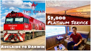 The GHAN 7000 Platinum Class Adelaide to Darwin  3000km luxurious train journey across Australia [upl. by Cairistiona165]