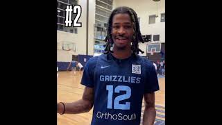 JA Morant ranks his top 5 dunks playing for the Memphis Grizzlies NBA Dunk highlights [upl. by Renner969]