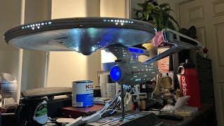 USS Enterprise Refit Polar Lights 1350 Scale Build [upl. by Ym381]