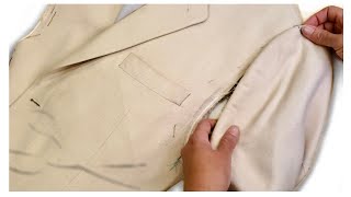 Professional Tailor Raises Shoulder on Men’s Jacket the trick is bas… [upl. by Nitsyrc]