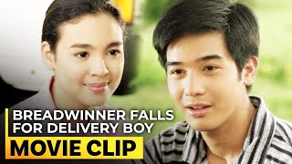 Breadwinner falls for the delivery boy  Rico Yan Movies FLAMES The Movie  MovieClip [upl. by Bilbe]