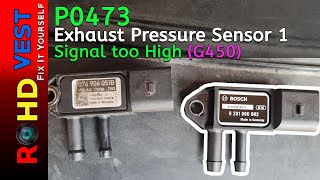 How to fix P0473  Signal too High G450 Exhaust Pressure Sensor 1 Passat B6 CBAB [upl. by Aldercy]